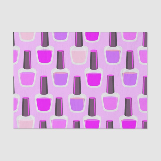 Pretty Purple Nail Polish Tissue Paper (Front)