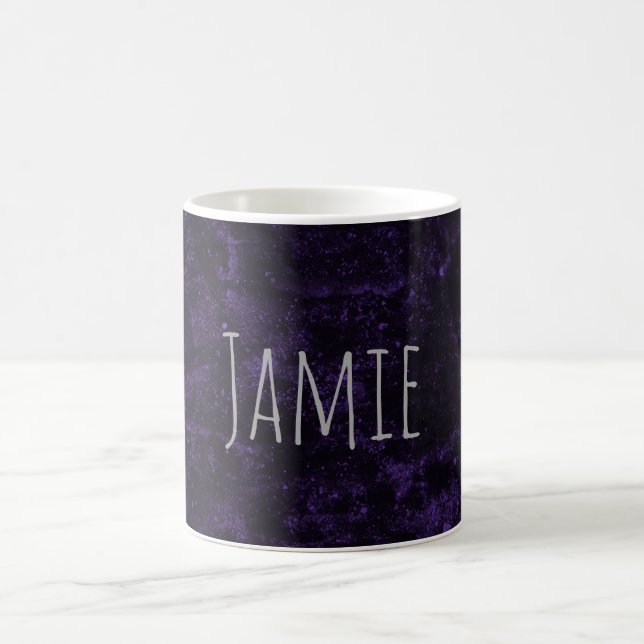 Pretty Purple Name Design Coffee Mug (Center)