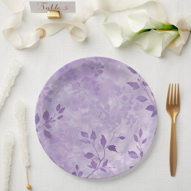 Pretty Purple Paper Plate (Wedding)