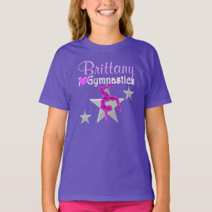 PRETTY PURPLE PERSONALIZED GYMNASTICS APPAREL T-Shirt