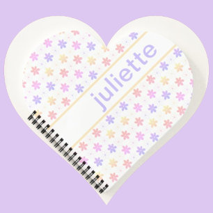 PRETTY PURPLE PINK PALE SMALL FLOWER PATTERN NOTEBOOK