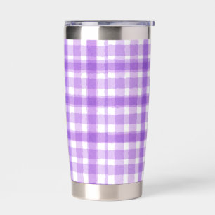 Pretty Purple Plaid Insulated Tumbler
