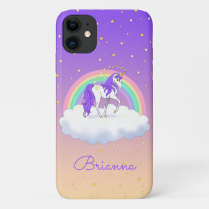 Pretty Purple Sweet Dreams Rainbow Unicorn Case-Mate iPhone Case