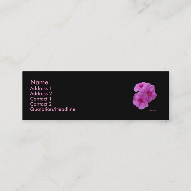 Pretty Purple Triplets Business Cards (Front)