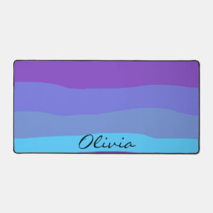 Pretty Purple & Turquoise Modern Earth Tone Desert Desk Mat