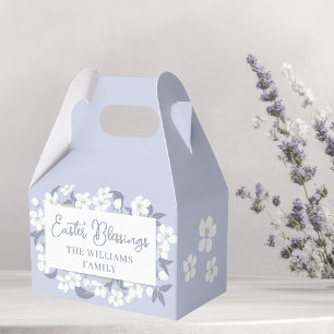 Pretty Purple White Floral Easter Custom Party Favour Box