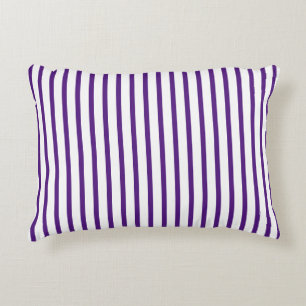 Pretty Purple White Vertical Stripes Decorative Cushion
