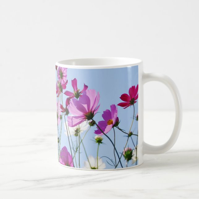 Pretty Purple Wild Flowers Meadow Coffee Mug (Right)