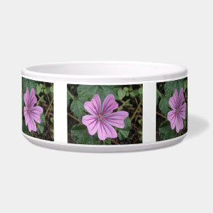 Pretty Purple Wildflower Dog Bowl