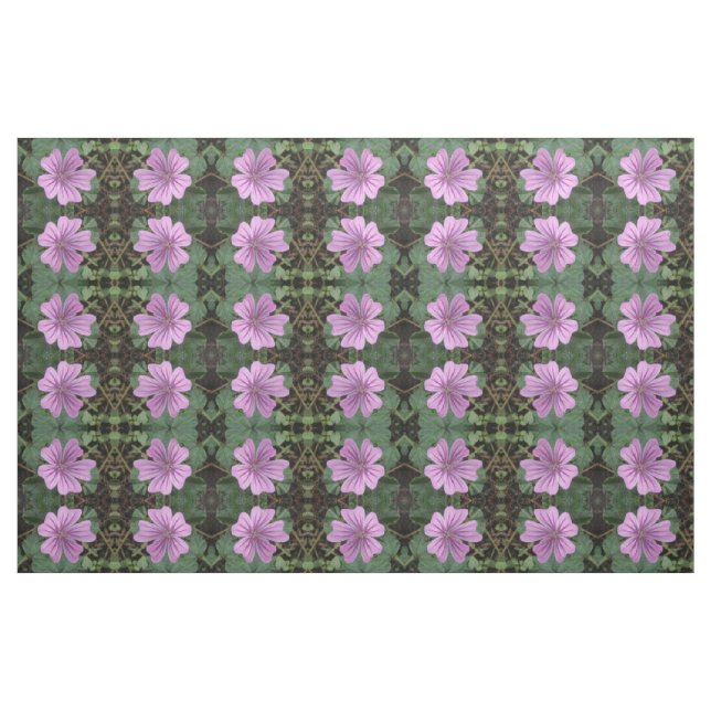 Pretty Purple Wildflower Floral Patterned Fabric (Fat Quarter)