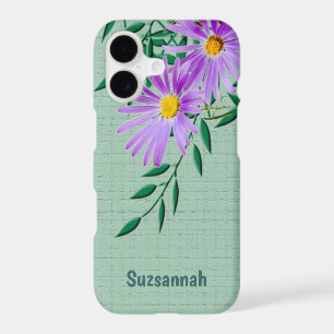 Pretty Purple Wildflower Photograph Corner Custom