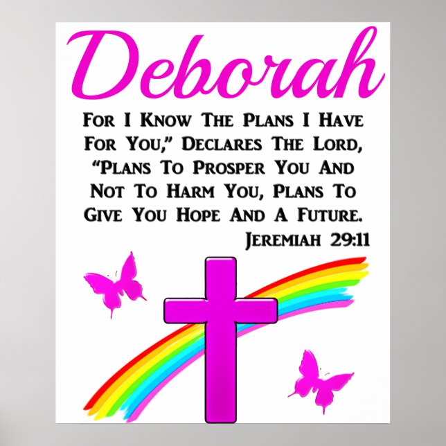 PRETTY RAINBOW AND CROSS JEREMIAH 29:11 CUSTOM POSTER (Front)