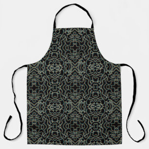 Pretty Rainbow Coloured Ribbon Roll Pattern Art Apron