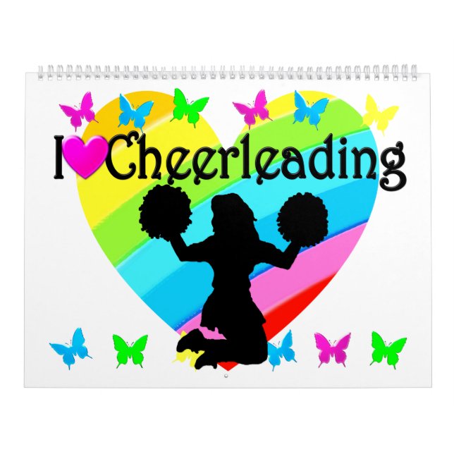 PRETTY RAINBOW I LOVE CHEERLEADING CALENDAR (Cover)