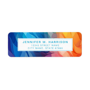 Pretty Rainbow Return Address Labels
