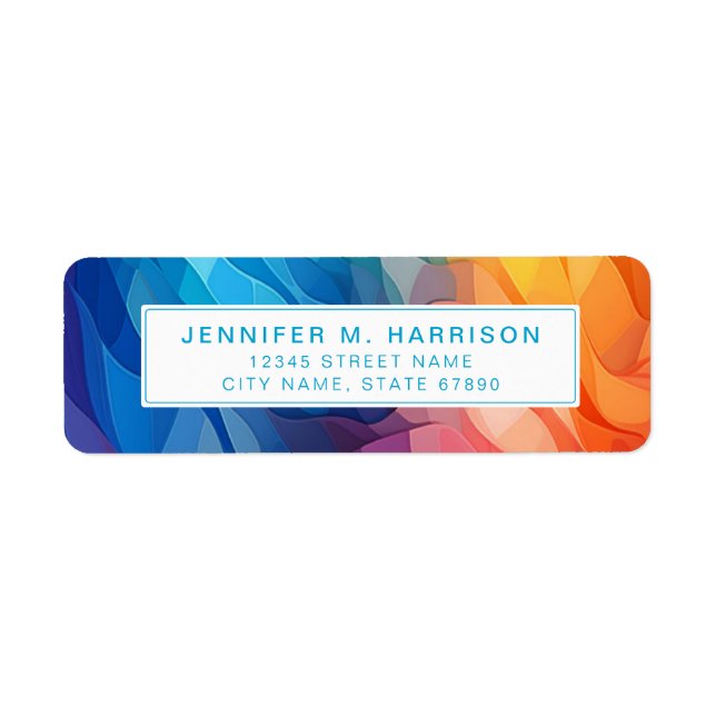 Pretty Rainbow Return Address Labels (Front)