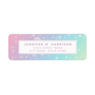 Pretty Rainbow Return Address Labels