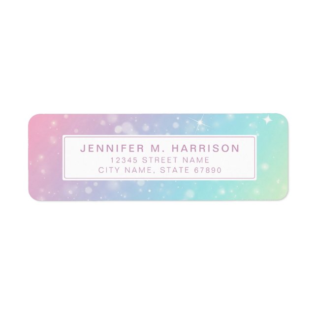 Pretty Rainbow Return Address Labels (Front)