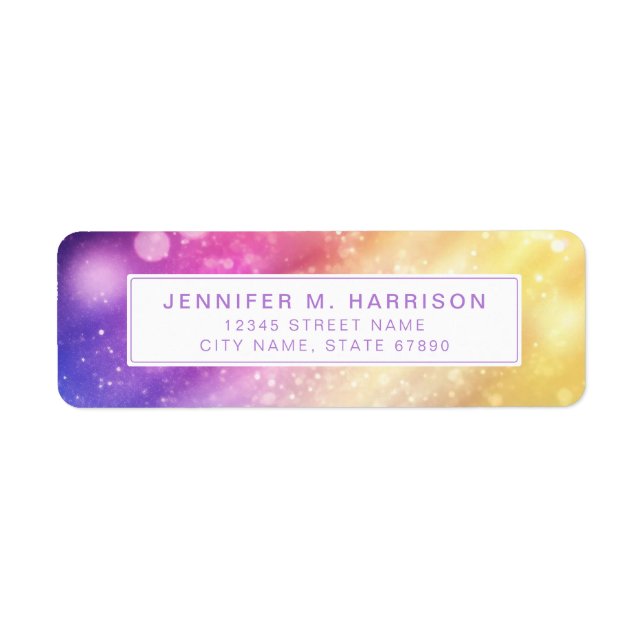 Pretty Rainbow Return Address Labels (Front)