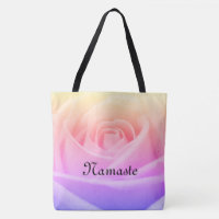 Pretty rainbow Rose Namaste design