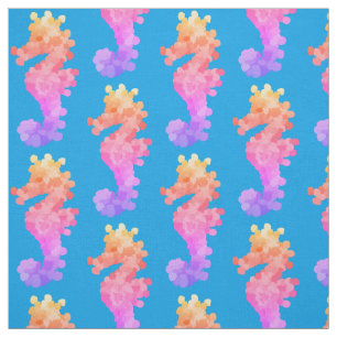 Pretty Rainbow Seahorse Fabric
