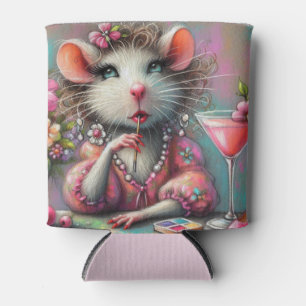Pretty Rat Lady Having a Martini Contemplating Can Cooler