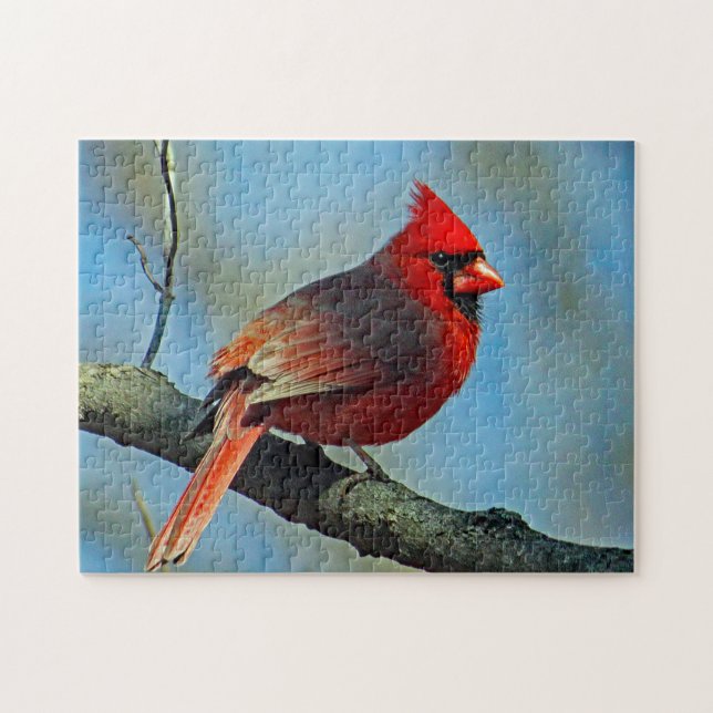 Pretty Red Cardinal Photo Jigsaw Puzzle (Horizontal)