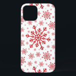 Pretty Red Christmas Snowflakes on Winter White iPhone 12 Pro Case<br><div class="desc">Mixed sized pretty red snowflakes are scattered throughout this Christmas seasonal pattern. This cute festive design with a crisp winter white background is sure to please any age and perfect for anyone who likes soft and delicate xmas patterns.</div>