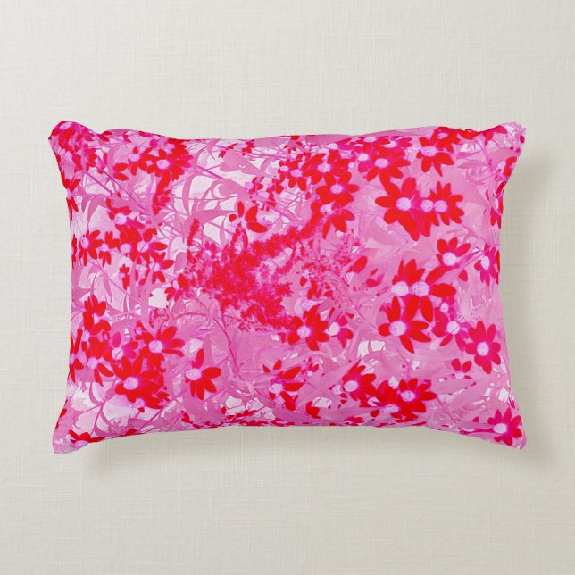 Pretty Red Flowers Decorative Cushion (Front)