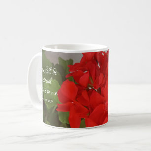 Pretty Red Flowers Special Treasure Bible Verse Coffee Mug