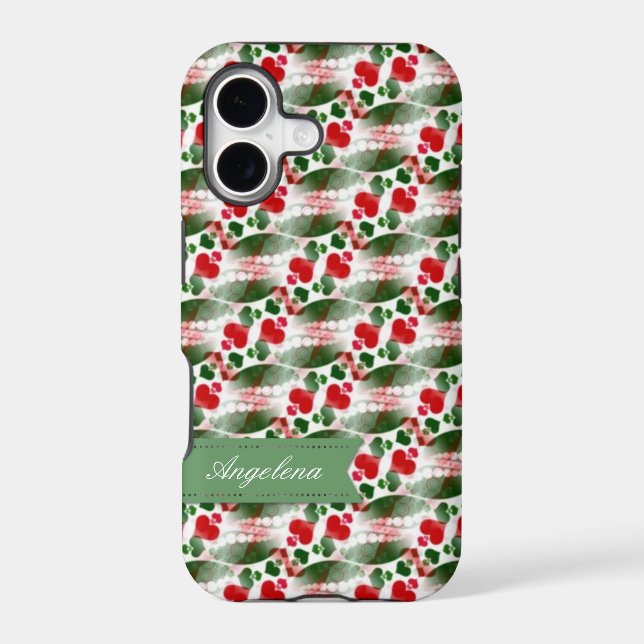 Pretty Red Love Hearts Pattern iPhone 5 Case (Back)