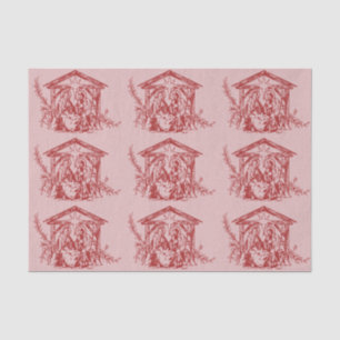 Pretty Red Nativity Tissue Paper