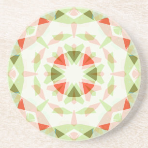 Pretty Red Pink Green Star Fun Boho Dopamine Decor Coaster