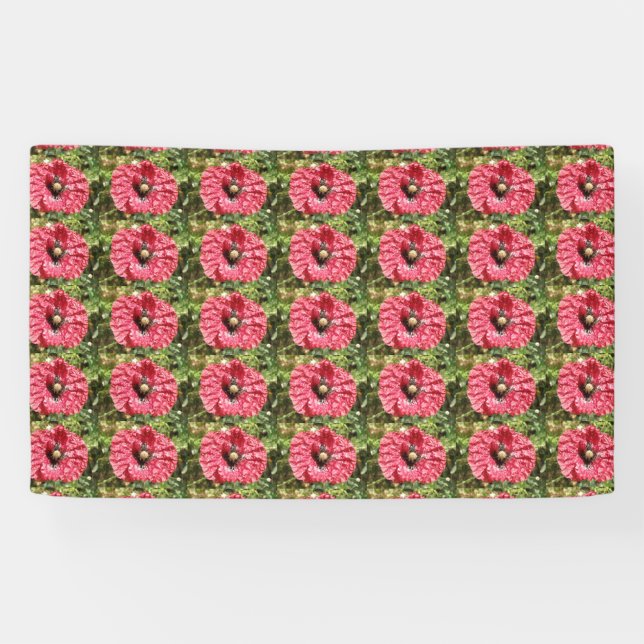 Pretty Red Poppy Flower Macro Banner (Horizontal)