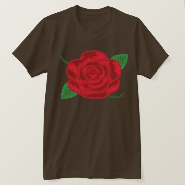 Pretty Red Rose T-Shirt (Design Front)