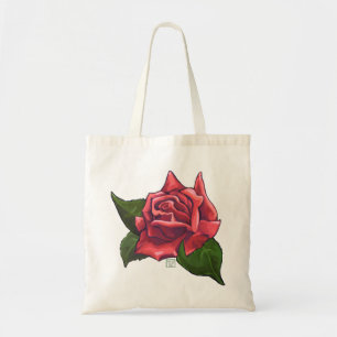 Pretty Red Rose Tote Bag