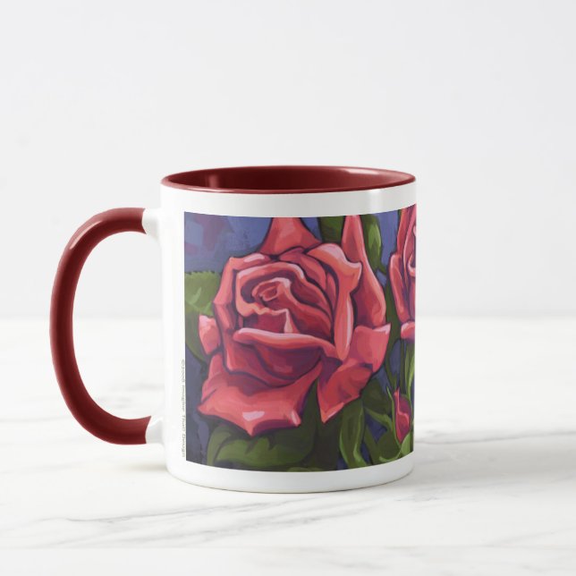 Pretty Red Roses Art Mug (Left)