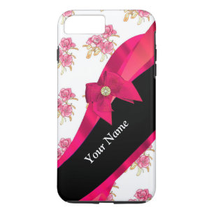 Pretty red vintage floral flower pattern Case-Mate iPhone case