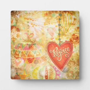 Pretty Rejoice Christmas Ornament Inspirivity Plaque
