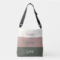 Pretty Relax Smile Love Cross Body Tote Bag