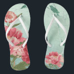 Pretty Retro Flower Bridesmaid Wedding Chintz Jandals<br><div class="desc">Matching Bridesmaid, Matron of Honour Bridal Party Flip Flops for an outdoor, garden or beach wedding. No hurting feet, and sets the mood for the entire wedding. Modern, pretty retro flower stylised peonies in bright fresh colours especially perfect for Spring or Summer weddings. This Wedding Invitation Set or Collection is...</div>