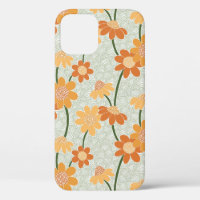 Pretty retro muted 1970s flowers