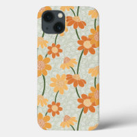 Pretty retro muted 1970s flowers