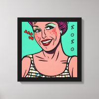 Pretty Retro Pop Art XOXO