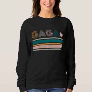 Pretty Retro Style Gaga Hippie Rainbow Grandma M Sweatshirt