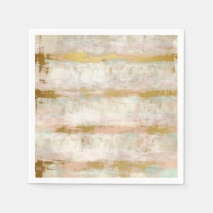 Pretty Retro Vintage Watercolor Stripes Pattern Napkin