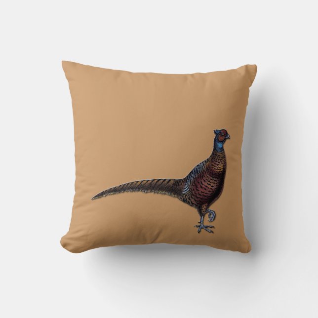 Pretty Ring Neck Pheasant Cushion (Front)