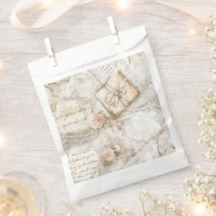 Pretty Romantic Love Letters Blush Roses Favour Bags