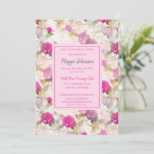 Pretty Roses Bridal Shower Invitation