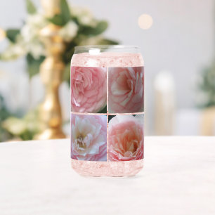 Pretty Roses Drinking Glass